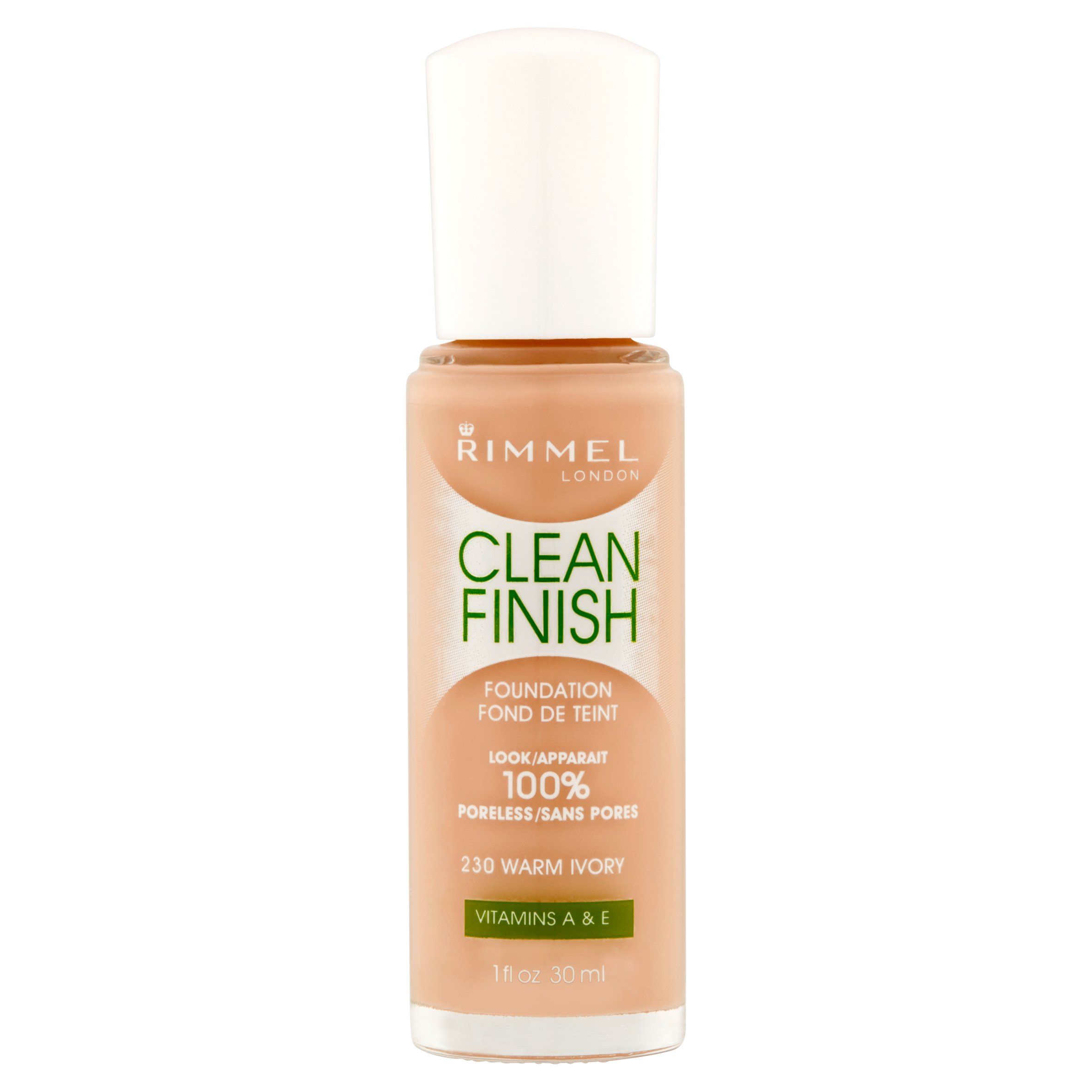 Rimmel Clean Finish Foundation, Warm Ivory - Walmart.com