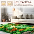 thumbnail image 2 of Flatwoven High Traffic Area Rug, Interactive T Rex Terrain Visual, Non Slip, Stain Resistant, Washable Area Rugs for Living Room, Bedroom(Green, 3X5), 2 of 8