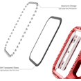 thumbnail image 2 of 2 Pack Apple Watch Case with Tempered Glass Screen Protector for Apple Watch 40mm, Bling Diamond Rhinestone Bumper Full Cover Protective Case Compatible with iWatch Series 6/5/4/SE, Red, 2 of 7
