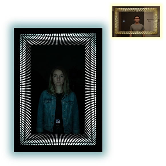 Espejo Rectangular con Luz Led 3 Tonos 70 x 50 cm
