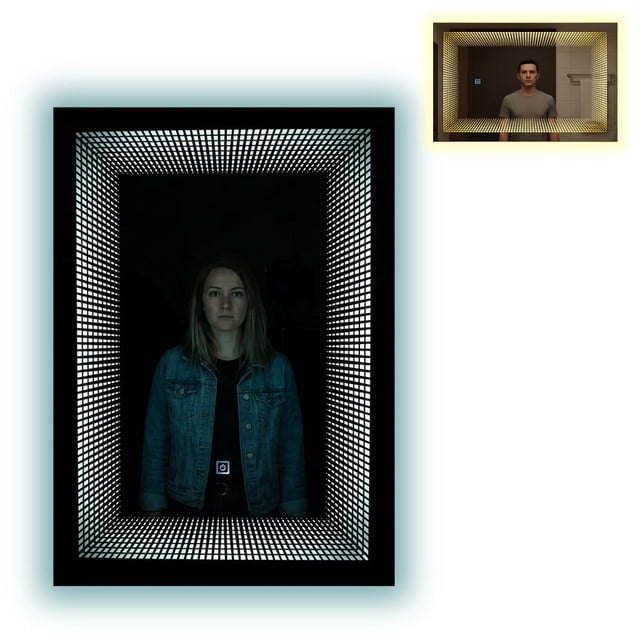 Espejo Rectangular con Luz Led 3 Tonos 70 x 50 cm