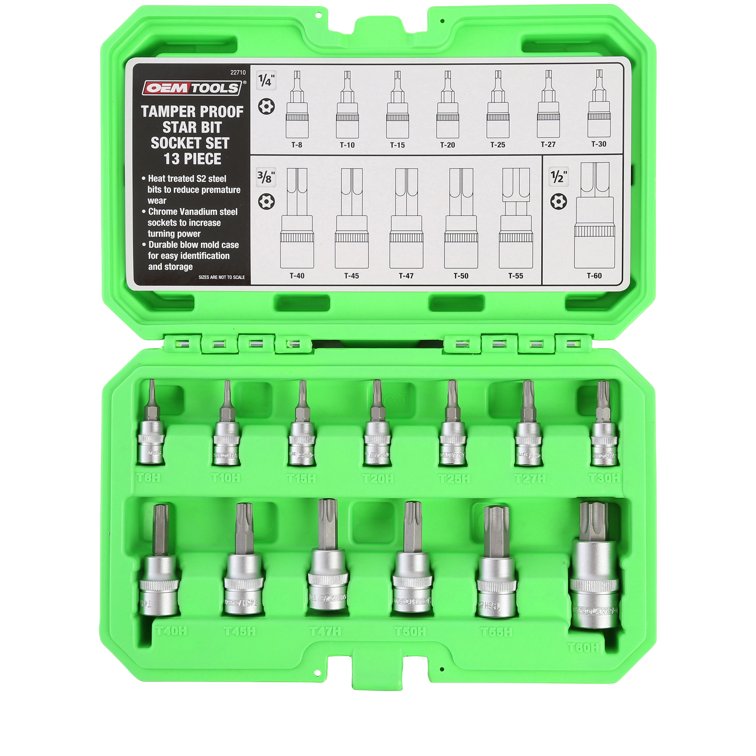OEMTools Tamper Proof Star Bit Socket Set