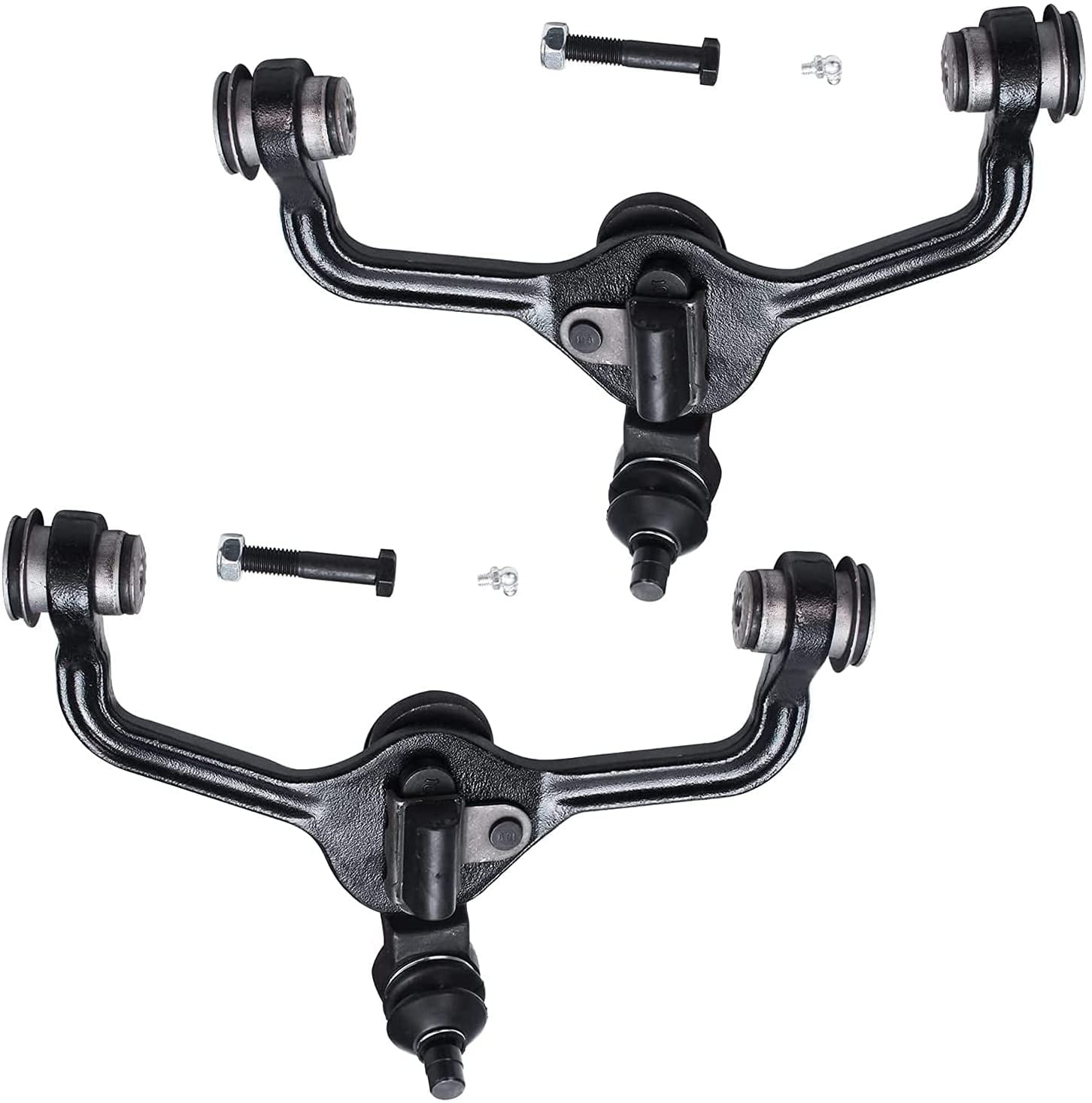 Detroit Axle - Front Upper Control Arms w/Ball Joints for 1995-2002 Ford Crown Victoria Lincoln Town Car Grand Marquis, 2 Front Upper Control Arms Replacement, w/o Handling Package