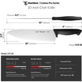 thumbnail image 4 of Humbee Cuisine Pro 12-Inch Chef Knife – NSF Certified High Carbon Stainless Steel Blade – Extra-Wide Razor-Sharp Edge – Ergonomic Non-Slip Handle – Dishwasher Safe, 4 of 7