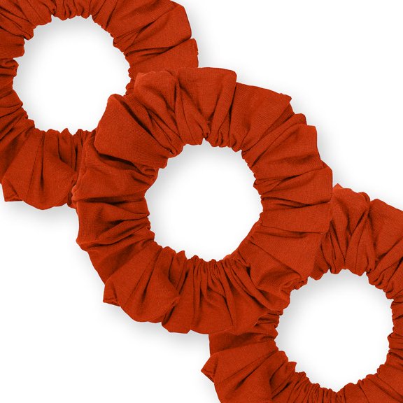 Scrunchies Cotton Knit Jumbo Size 3-Pack Ponytail Holder Made in USA Scrunchie King Orange
