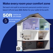 DELLA 45K BTU ODU 2 Dual Zone 18000 24000 BTU 19 SEER2 208-230V Cools Up to 2500 Sq.Ft Wifi Multi Zone Ductless Pre-Charged Mini Split AC & Heat Pump Work with Alexa,16ft Installation Kits Included