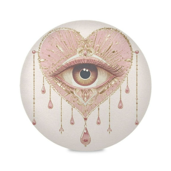 Round Placemat Heat Resistant & Wrinkle-Free Dining Table Decor Placemat For Home & Weddings Tears Droping From An Eye