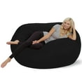 thumbnail image 2 of Chill Sack Bean Bag Chair, Memory Foam Lounger with Microsuede Cover, Kids, Adults, 5 ft, Black, 2 of 6