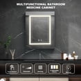 thumbnail image 6 of Led Medicine Cabinet with Lights, Lighted Black Mirror Cabinet with Mirror,Defogging, Mirror Cabinet Wall Mounted for Bathroom Black,Brightness Adjustable,24x30 Inch, 6 of 14