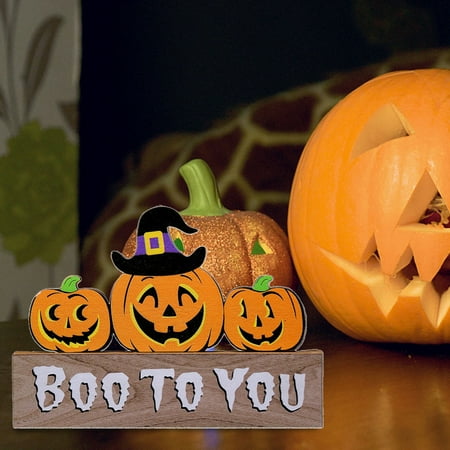 

Halloween Decor 1 PCS Wooden Decor Wooden Table Logo Vintage Decor Table Centerpiece Standing Tabletop Decor Desk Tiered Tray Decor Party Decor Clearance