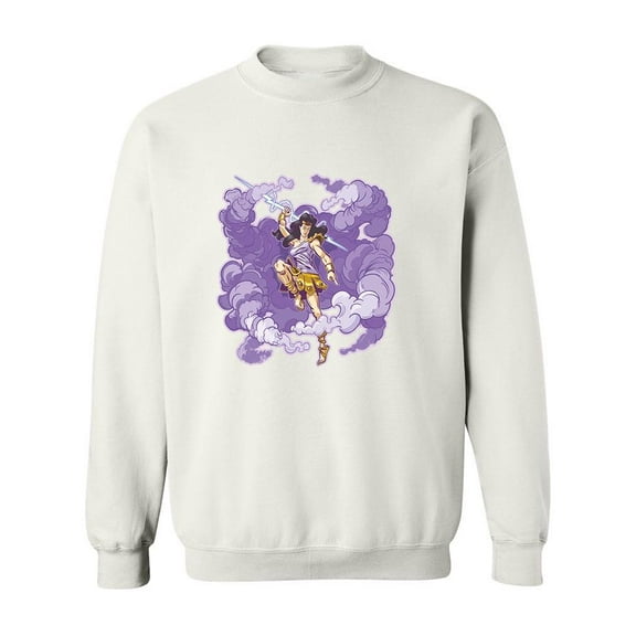 Angry Thunder Goddess Sweatshirt Men -Image by Shutterstock, Male 4X-Large