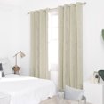 thumbnail image 5 of Deconovo Grommet Blackout Curtains, Noise Reducing, Gold Foil Wave Print, Light Beige, 52W x 84L Inch, Thermal Insulated Curtain Drapes, 2 Panels, 5 of 6