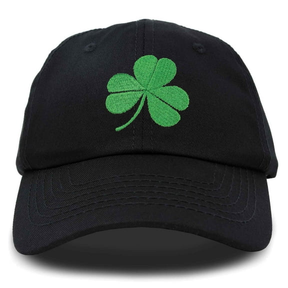 DALIX St. Patrick's Day Shamrock Hat Womens Embroidered Baseball Cap in Black