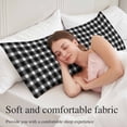 thumbnail image 5 of Black Plaid Body Pillow Cover 20 x 54 Inch Decorative Pillow Cover Farmhouse Black White Checkered Lumbar Pillowcase Seasonal Rectangle Cushion Case for Couch Sofa Bed Living Room, 5 of 9