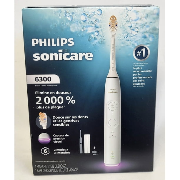 Philips Sonicare Series 6300 Rechargeable Toothbrush, White HX7408