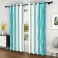 thumbnail image 3 of Lfeey Teal Gradient Ombre Blackout Curtains for Bedroom Living Room, Grommet Curtains, 42x72 inch, Set of 2, 3 of 7