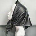 thumbnail image 4 of Yokua Soft Faux Leather Triangle Scarf Womens Headscarf Covering Headwraps Bandana, 4 of 6