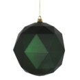 thumbnail image 1 of Vickerman M177424DM 6 in. Emerald Matte Geometric Christmas Ornament Ball - 4 per Bag, 1 of 2