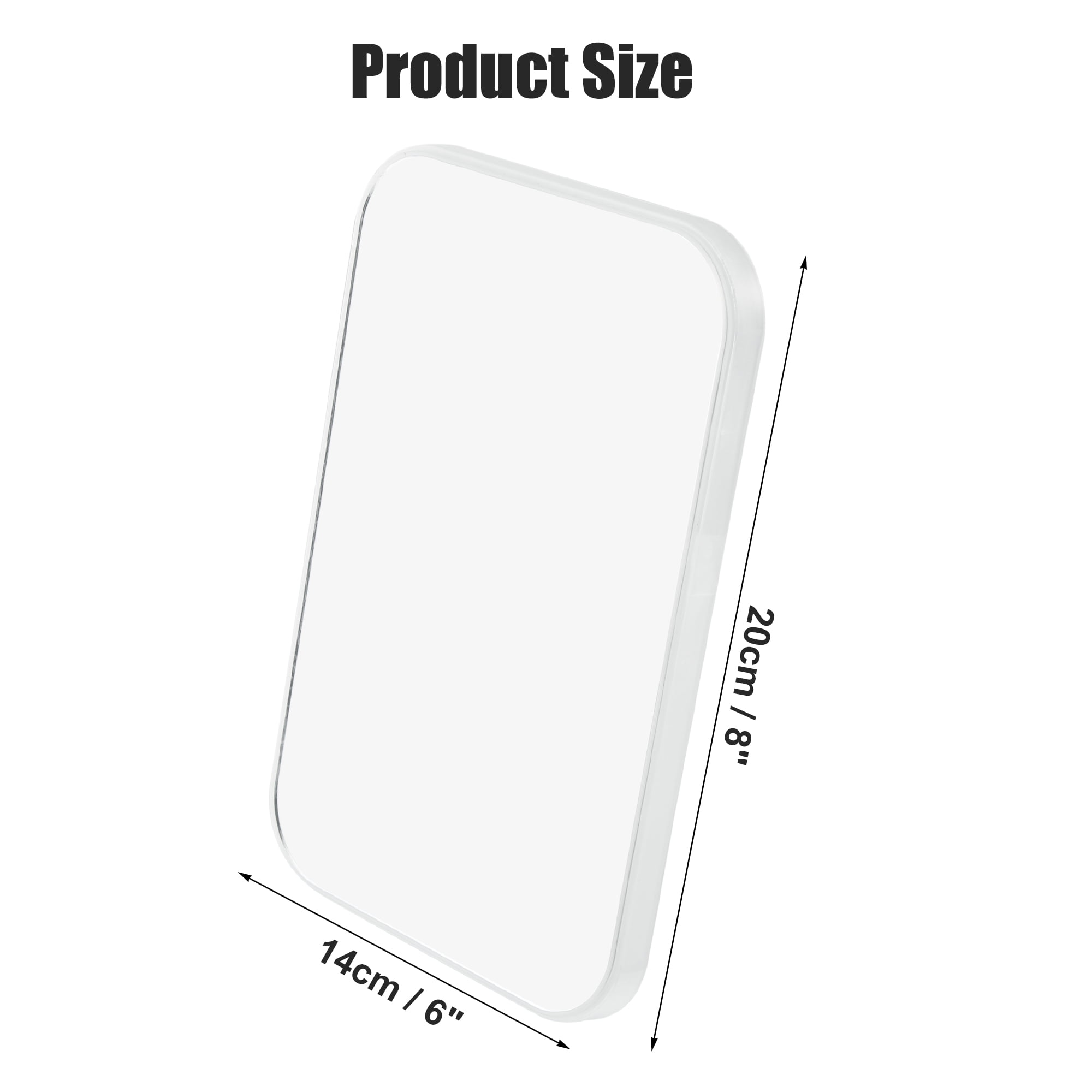 Unique Bargains 1Pc Foldable Makeup Mirror 8"x6" Transparent