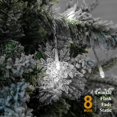 thumbnail image 3 of ZOELNIC Snowflake Window Curtain Lights, 11.5ft 96 LED Snowflake Christmas Lights with 8 Lighting Modes Twinkle Fairy Light for Christmas Tree,Bedroom,House, Holiday,Yard Decoration (Cool White), 3 of 7