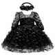 thumbnail image 3 of Odeerbi 3-24 Meses Niñas Mariposa Tul Vestidos Baby Shower Vestidos Con Cinta Lazo Algodón Fiesta de Cumpleaños Vestido de Manga Larga Empalme Vestido de Malla, 3 of 5