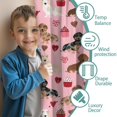 thumbnail image 3 of Blackout Kids Curtains,Pink Cute Dachshund Dog and Love Heart Childrens Insulated Curtains Set Of 2,Bedroom Essentials,Toddler Room Decor 52x84in(132x213cm), 3 of 4