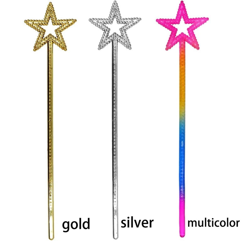 48-Pack Silver Star Wands - Fairy Princess Party Favors & Cosplay Accessories