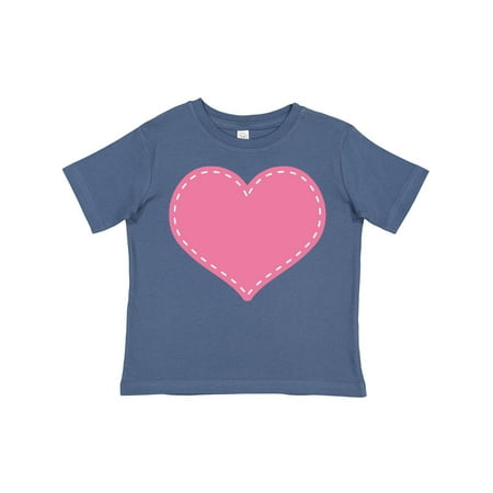 

Inktastic Pink Heart (Stitch Border) Gift Toddler Toddler Girl T-Shirt