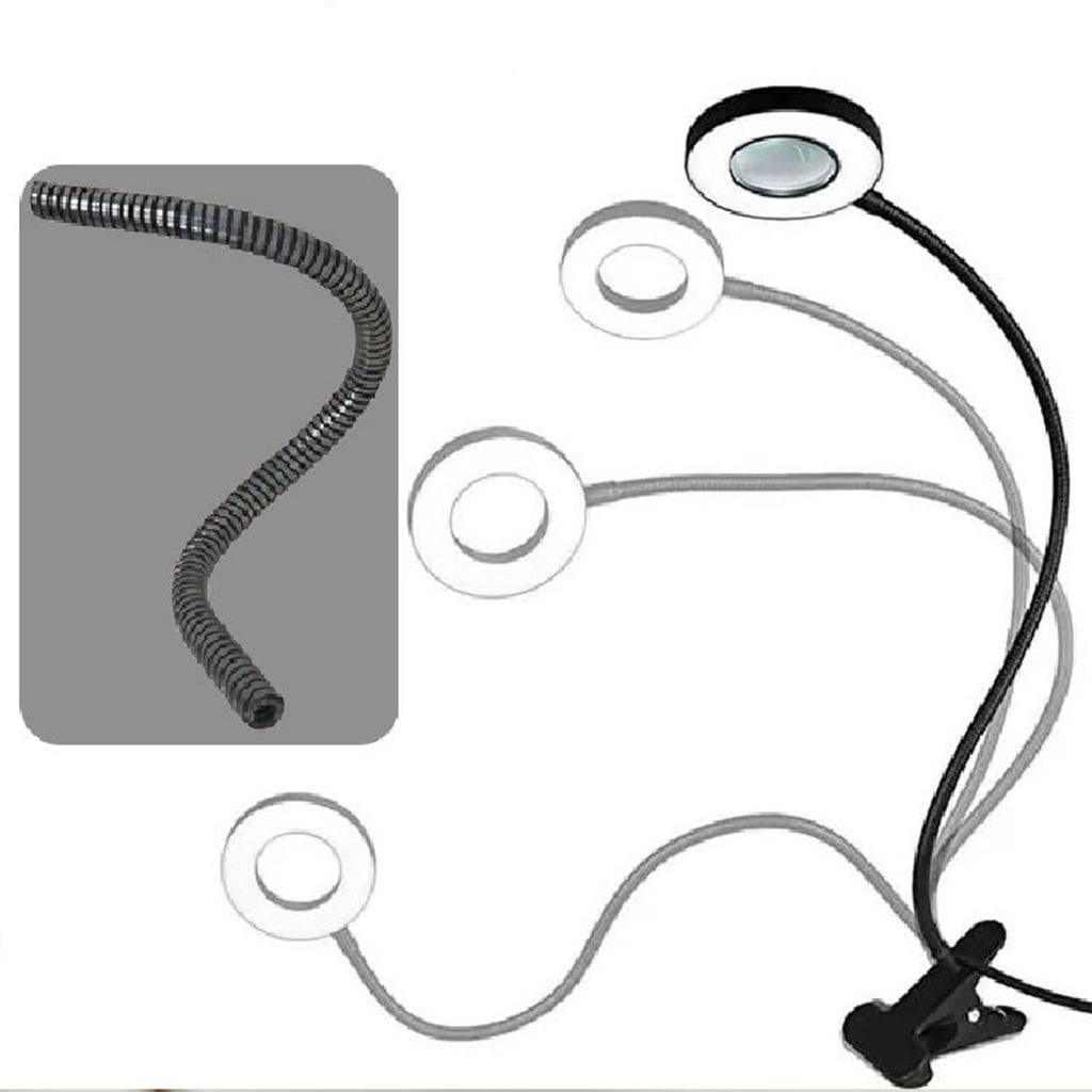 LED Desk Magnifiers 360 Adjustable Neck Strong Clamps for Reading Crafts Use