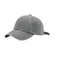 thumbnail image 1 of Cotton Baseball Cap Solid Color Dome Replacement Breathable Easy Sunproof Summer Matching Outdoor Adjustable Sunproof Hat Headgear Light Grey, 1 of 9