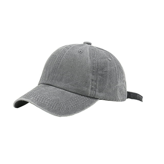 Cotton Baseball Cap Solid Color Dome Replacement Breathable Easy Sunproof Summer Matching Outdoor Adjustable Sunproof Hat Headgear Light Grey