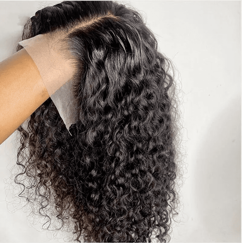 26 Inch Kinky Curly Glueless Ombre Brown Synthetic Hair 180%Density|Lace Front Wig | Preplucked Baby Hair & Heat Resistant | Daily Wig for Women)