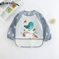 thumbnail image 5 of 3 Pack Baby Bibs Waterproof Long Sleeve Bib Cute Cartoon Unisex Feeding Soft Bibs with Pocket Infant Toddler Smock Bibs, Multicolor, 0 Years, 5 of 7