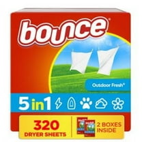 Bounce Fabric Softener Dryer Sheets, Outdoor Fresh, 320 count.pack of 2