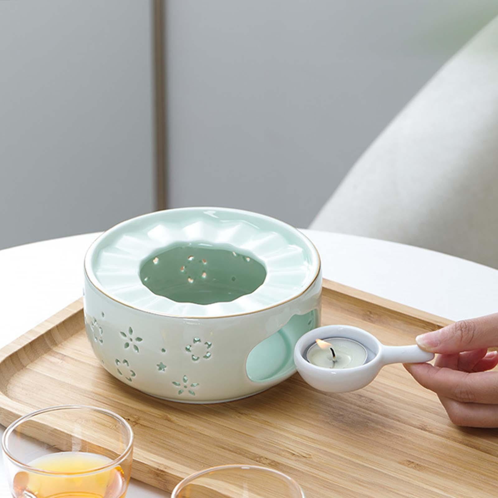 Hollow Candle Teapot Warmer, with Candle Tray Tea Pot Holder Tealight Tea  Heating Tea Warmer Tea Heat Base for Tea Milk Glass Teapots