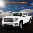 thumbnail image 2 of Chrome Amber For 2015 2016 2017 2018 2019 GMC Sierra 2500HD Headlights Assembly, 2 of 15