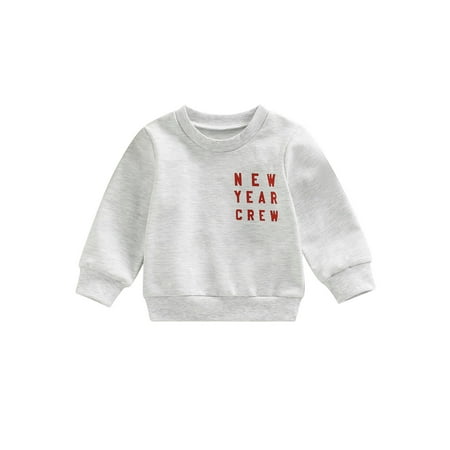 

Sunisery Brother Sister Matching Christmas Costume Letter Print Long Sleeve Romper/Sweatshirt Autumn Winter Casual Tops Gray Sweatshirt 2-3 Years