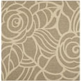 thumbnail image 3 of SAFAVIEH Courtyard Chester Floral Indoor/Outdoor Area Rug, Coffee/Sand, 7'10" x 7'10" Square, 3 of 13
