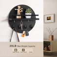 thumbnail image 2 of Portallaves de Pared, con y Estante, de Madera, Color Negro, 2 of 5