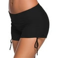 thumbnail image 2 of Soidarity Bañador de cintura baja con correa lateral de color liso para mujer Traje de baño Negro M Soidarity OD001260-02, 2 of 6