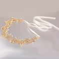 thumbnail image 4 of Lujo De Cristal Hojas Diadema Tiara Boda Novia cabellero Joyería Oro, 4 of 9