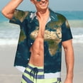 thumbnail image 5 of Lsque World Map pattern Hawaiian Shirt for Men, Unisex Summer Beach Casual Short Sleeve Button Down Shirts-XX-Large, 5 of 9