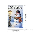 thumbnail image 4 of JOOCAR Let it Snow Snowman Garden Flag for Winter Christmas Home Outdoor Garden Yard Door Decor 12x18 inch, 4 of 5