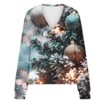 thumbnail image 5 of Chaqueta informal de manga larga sin capucha para mujer, cárdigan estampado a la moda, chaqueta informal de moda, camiseta de manga larga con cuello en V, chaqueta informal de manga larga con capucha,, 5 of 5