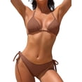 thumbnail image 1 of Charmo Grandient Bikini Swimsuits for Womens Two Piece Swimwear High Neck Bathing Suits, 1 of 6
