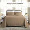 thumbnail image 3 of Superior Solitaire Cotton Decorative Bedspread and Sham Set, Full, Taupe, 3 of 10