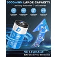 thumbnail image 4 of Baterías recargables de litio D Artman 9000 mWh, paquete de 4, 1,5 V, 4 of 7
