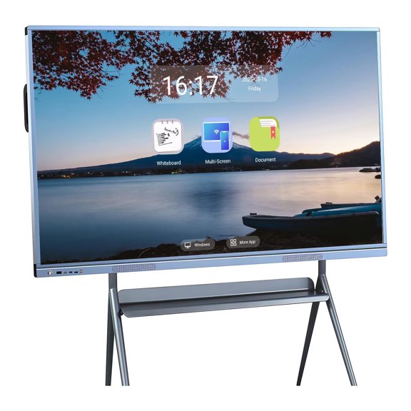 OH Smart Board 55'' Electronic Whiteboard Reverse Control IR Touch Rotatable 4K Monitor Wireless 5G/WiFi Connectivity for Digital Signage, School & Conferences (Wall-Mounte)