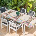 thumbnail image 2 of Bunny Easter Table Cloths for 8 Foot Rectangle Tables, Pink Blue Eggs Tulips Floral Rabbit Rustic Patio Waterproof Elastic Fitted Tablecloths, Washable Rectangular Table Cover for Camping, 2 of 8