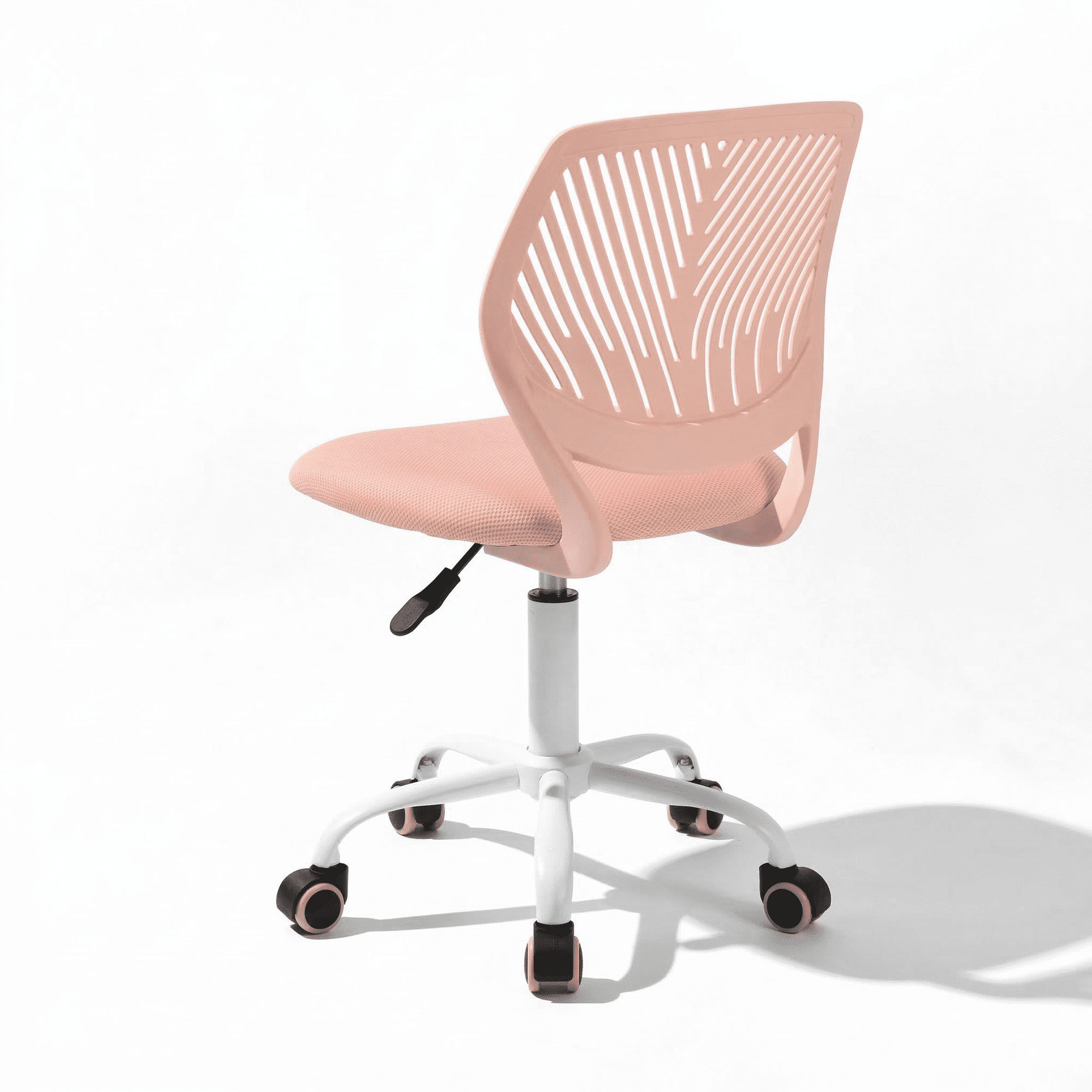 Homy Casa Teen Desk Chair with Mesh Back, Adjustable Swivel Cute Vanity Chair,Rose
